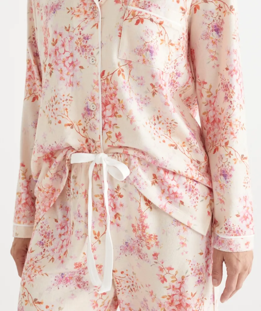 Brushed Blossom Floral Print Pyjama Set