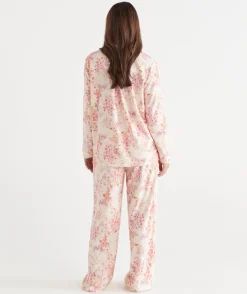 Brushed Blossom Floral Print Pyjama Set