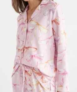 Brushed Bow Print Novelty Pyjama Set
