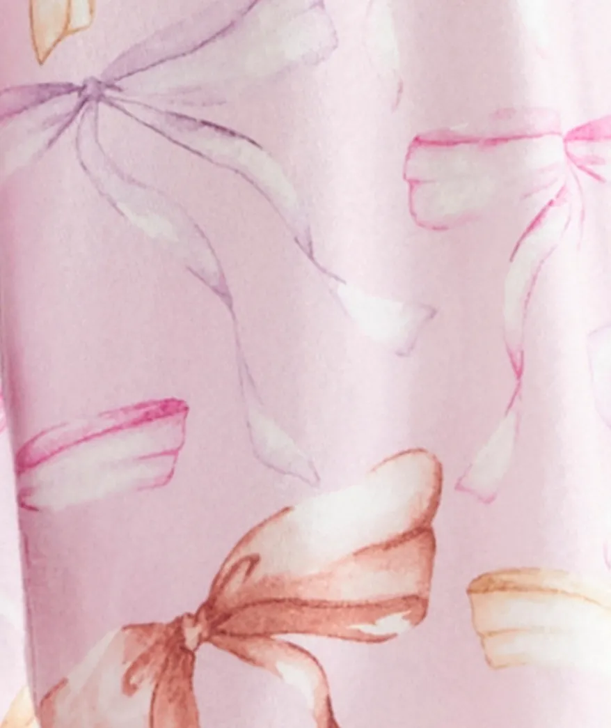Brushed Bow Print Novelty Pyjama Set