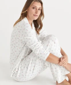 Brushed Pointelle Floral Ditsy Pyjama Set