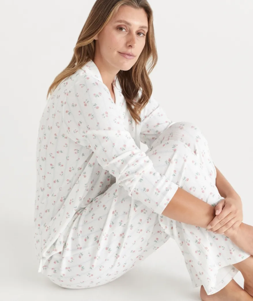 Brushed Pointelle Floral Ditsy Pyjama Set