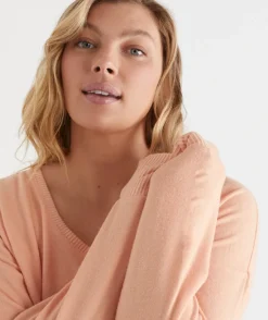 Brushed V Neck Long Sleeve Pyjama Top