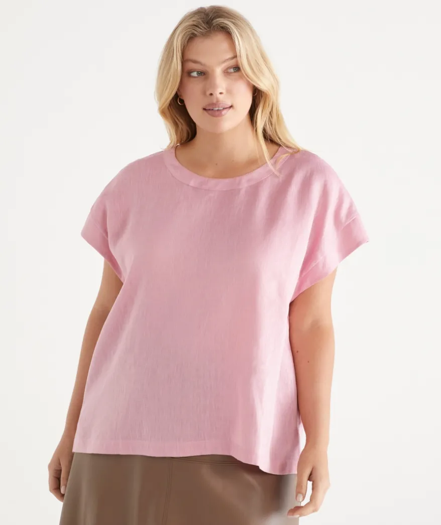 Button Back Short Sleeve Tee