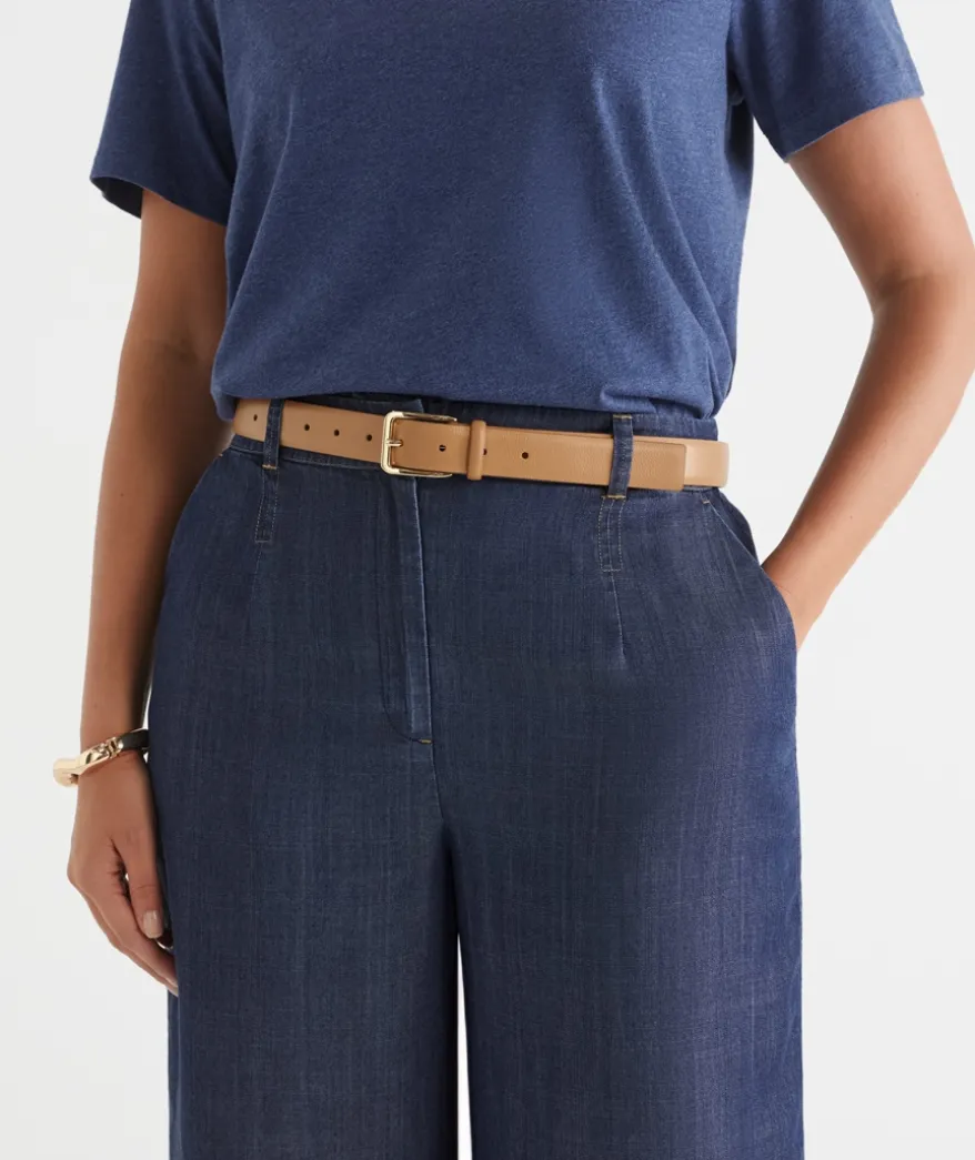 Classic Jean Leather Belt - Caramel
