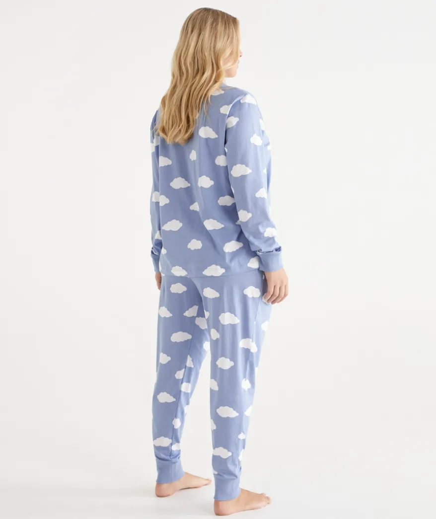 Cloud Print Long Sleeve Pyjama Set
