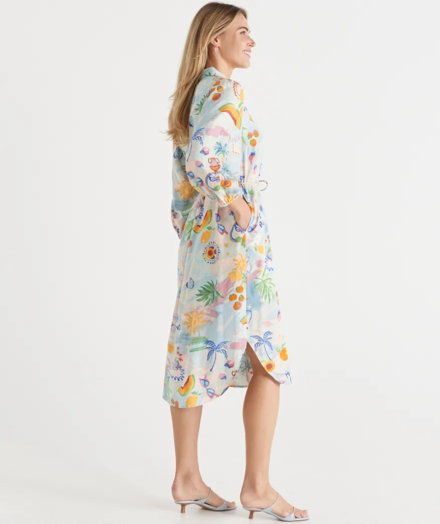Costa Del Sol Midi Shirt Dress