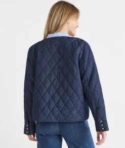 Denim Puffer Jacket - Rinse Wash