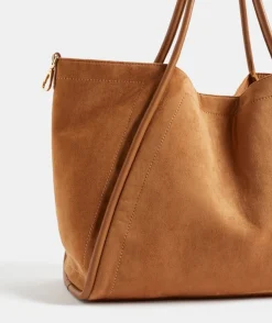 Faux Suede Summer Tote Bag