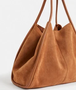 Faux Suede Summer Tote Bag