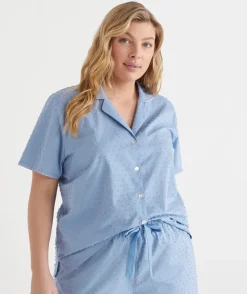 Flock Spot 3/4 Length Pyjama Set