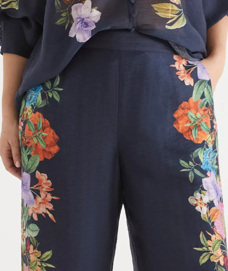 Floral Botanical Wide Leg Pant