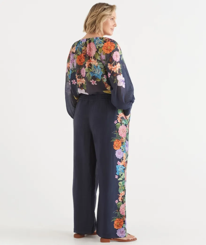 Floral Botanical Wide Leg Pant