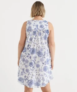 Floral Toile Sleeveless Nightie