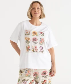 Garden Stamp Short Sleeve Pyjama Tee