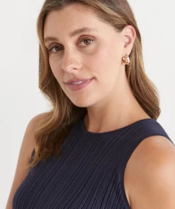 Gold Plated Pearl Stud Earrings