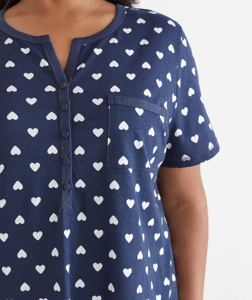 Heart Short Sleeve Nightie