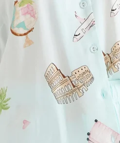 Jetsetter Travel Short Sleeve Novelty Pyjama Set