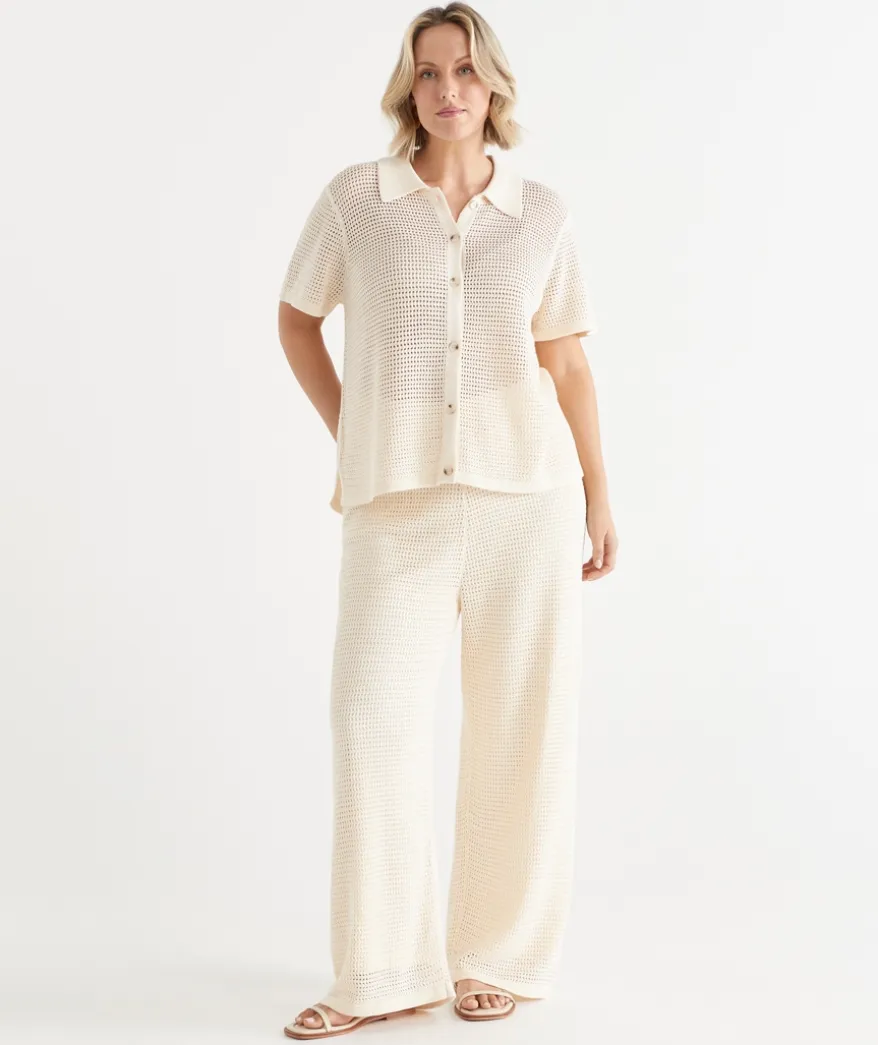 Knit Pointelle Pant
