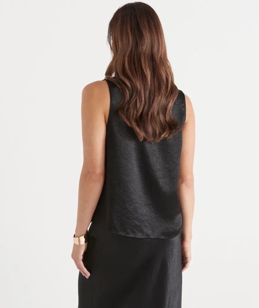 Lace Trim Satin Cami