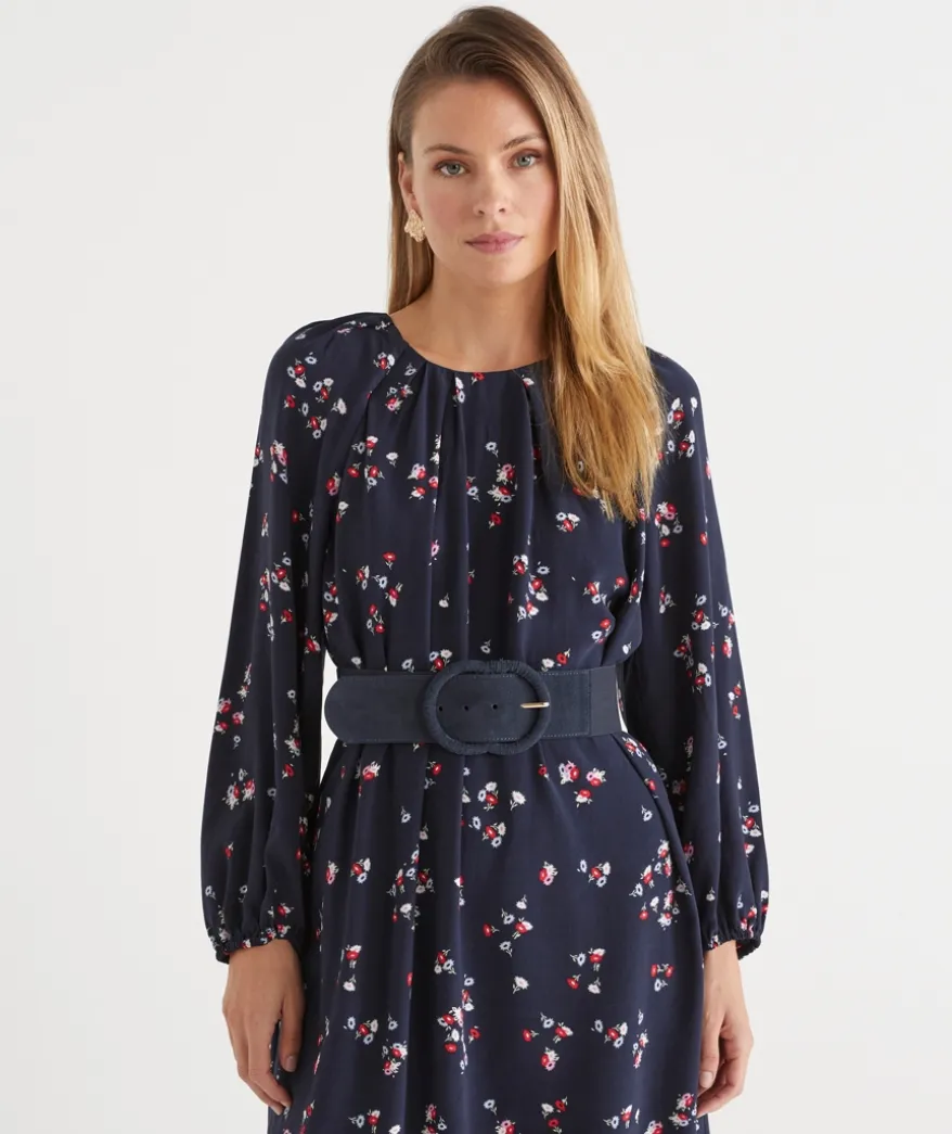 Long Sleeve Floral Shift Dress