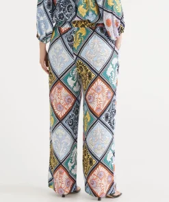 Mosaic Print Wide Leg Pant