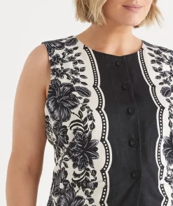 Noir Bloom Longline Vest