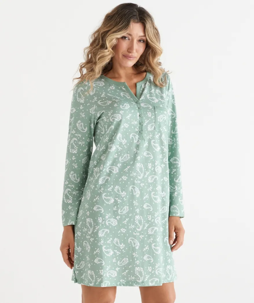 Paisley Long Sleeve Nightie