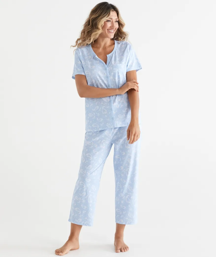 Paisley Short Sleeve Pyjama Set
