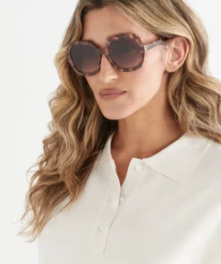 Parla Dark Tort Oversized Sunglasses