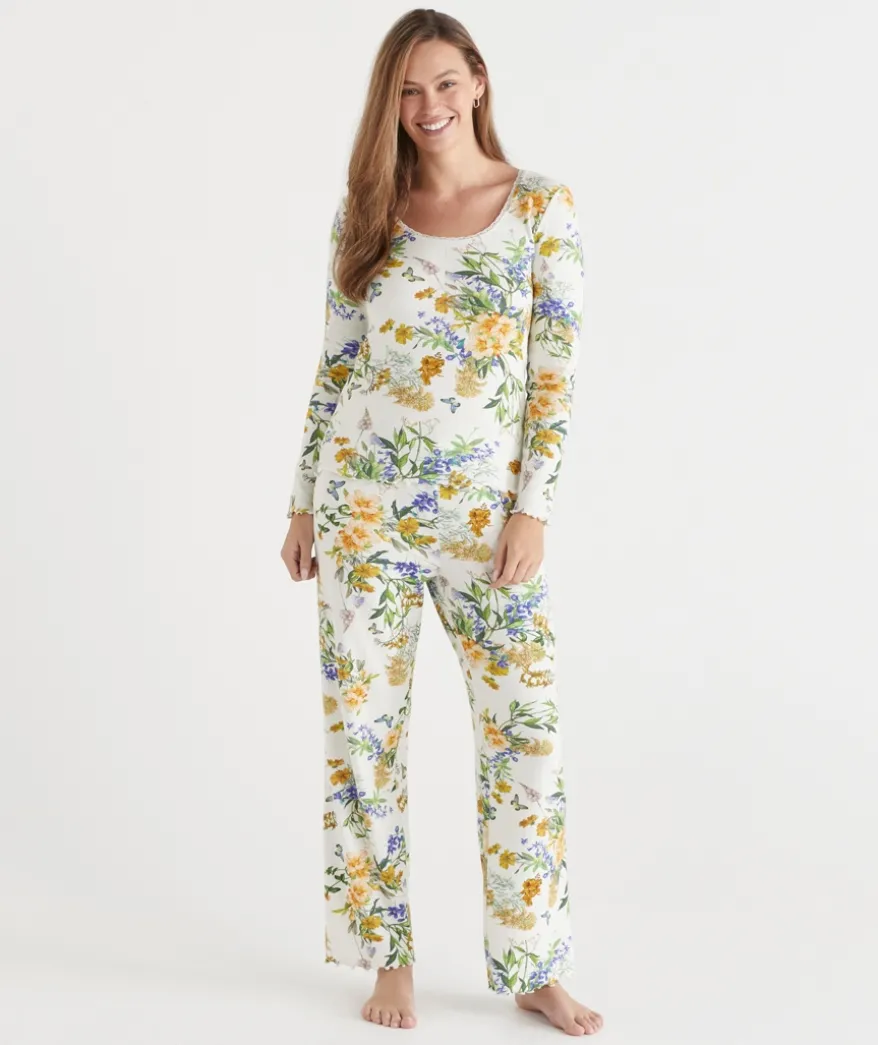 Pointelle Floral Field Pyjama Set