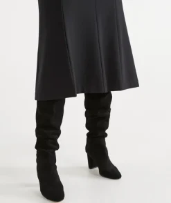 Ponte A-Line Midi Skirt