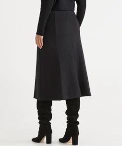 Ponte A-Line Midi Skirt
