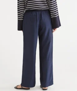 Relaxed Crinkle Wide Leg Pant