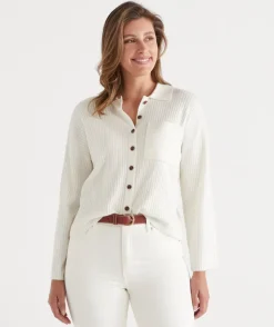 Rib Button Up Cardigan