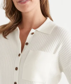 Rib Button Up Cardigan