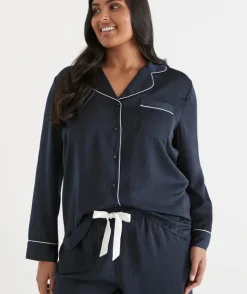 Satin Long Sleeve Pyjama Set