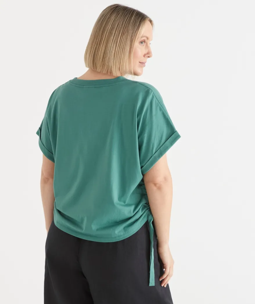 Short Sleeve Ruched Side Top