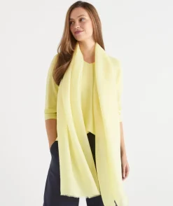 Soft Plisse Scarf - Yellow