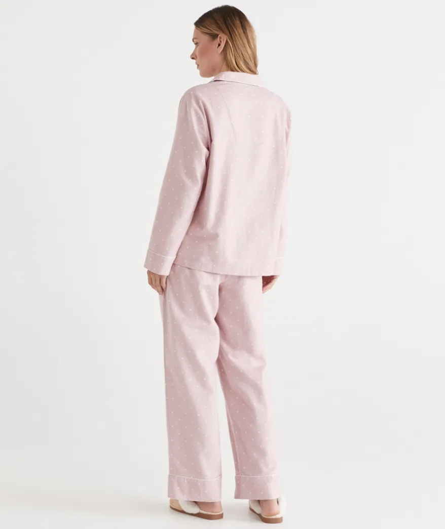 Spot Flannelette Pyjama Set