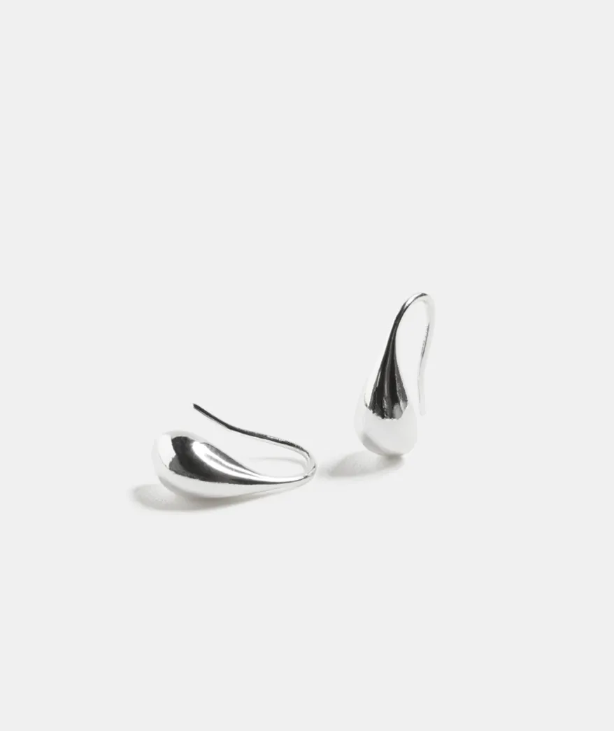 Sterling Silver Plated Teardrop Earring