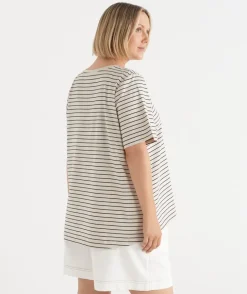 Stripe Swing Short Sleeve T-Shirt