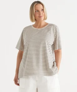 Stripe Swing Short Sleeve T-Shirt