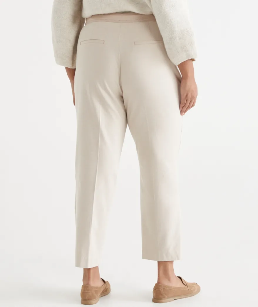Tailored Stretch Tapered Pant - Natural Marle