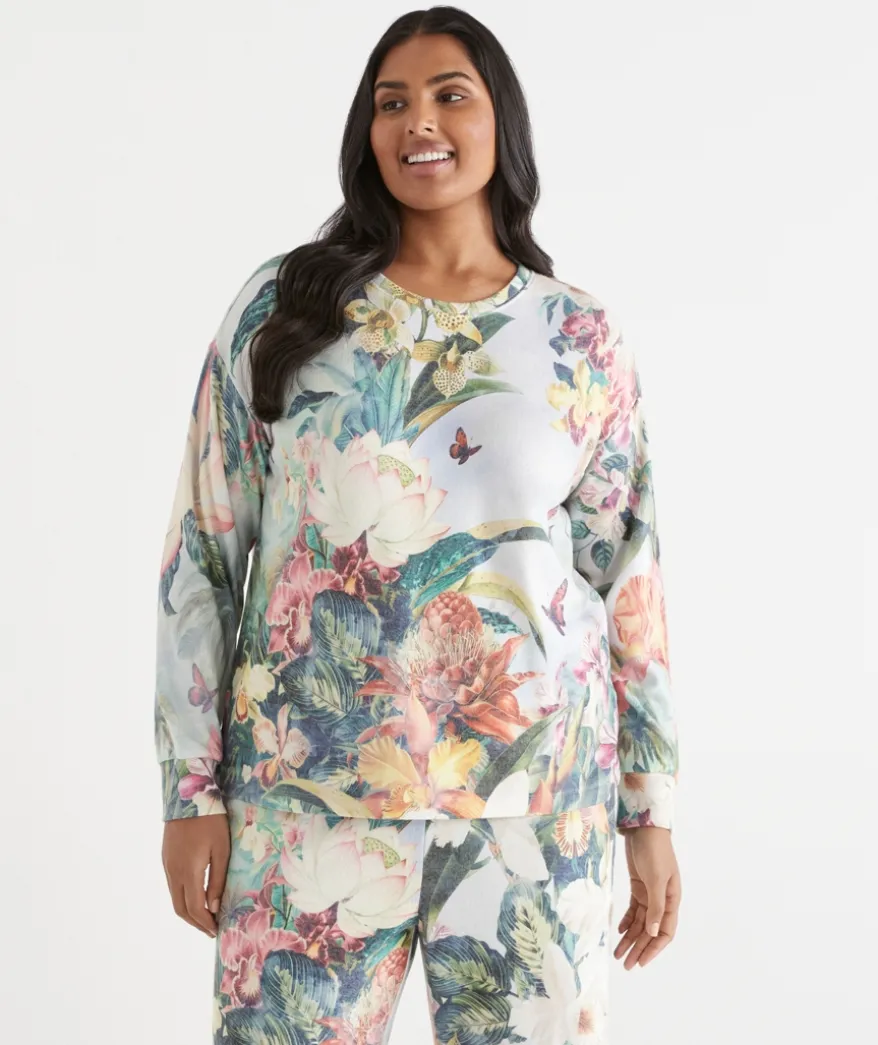 Tropical Paradise Brushed Pyjama Top