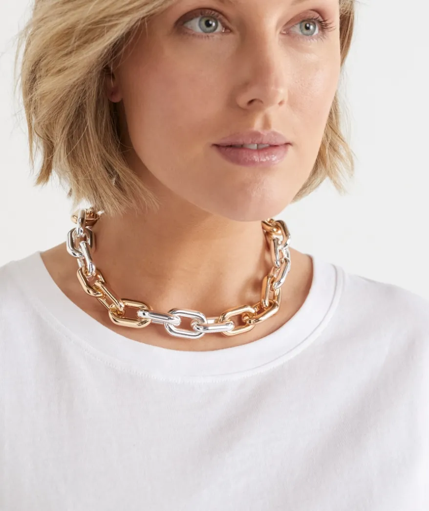 Two-Tone Chain Necklace