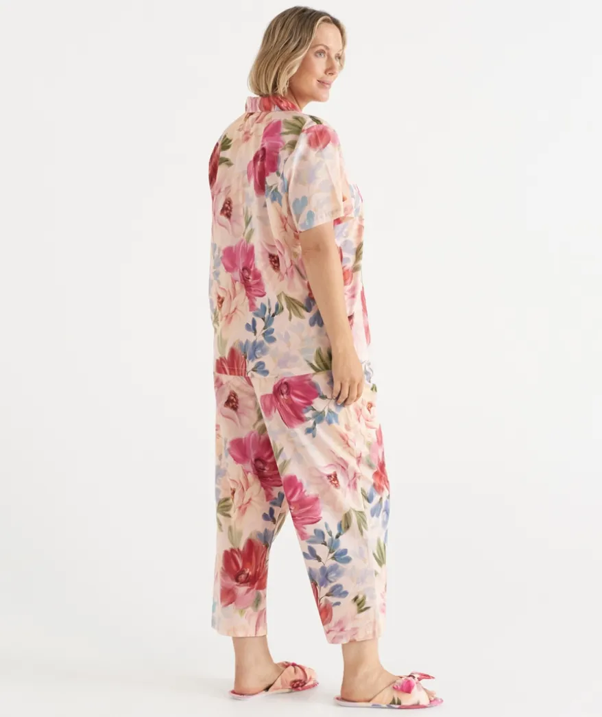 Vintage Floral Pyjama Set - Pink