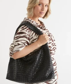 Weave Trapeze Shoulder Bag